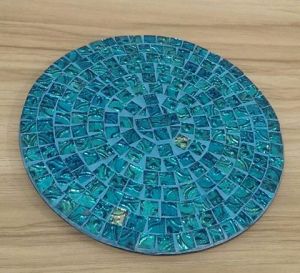 Blue Glass mosaic coaster